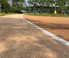 公園上城園林道路-露骨料地坪施工效果圖來啦！