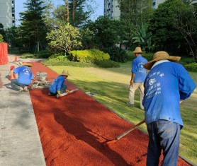 【廣州地石麗】趁著天氣晴朗，冷鋪瀝青施工抓緊安排~